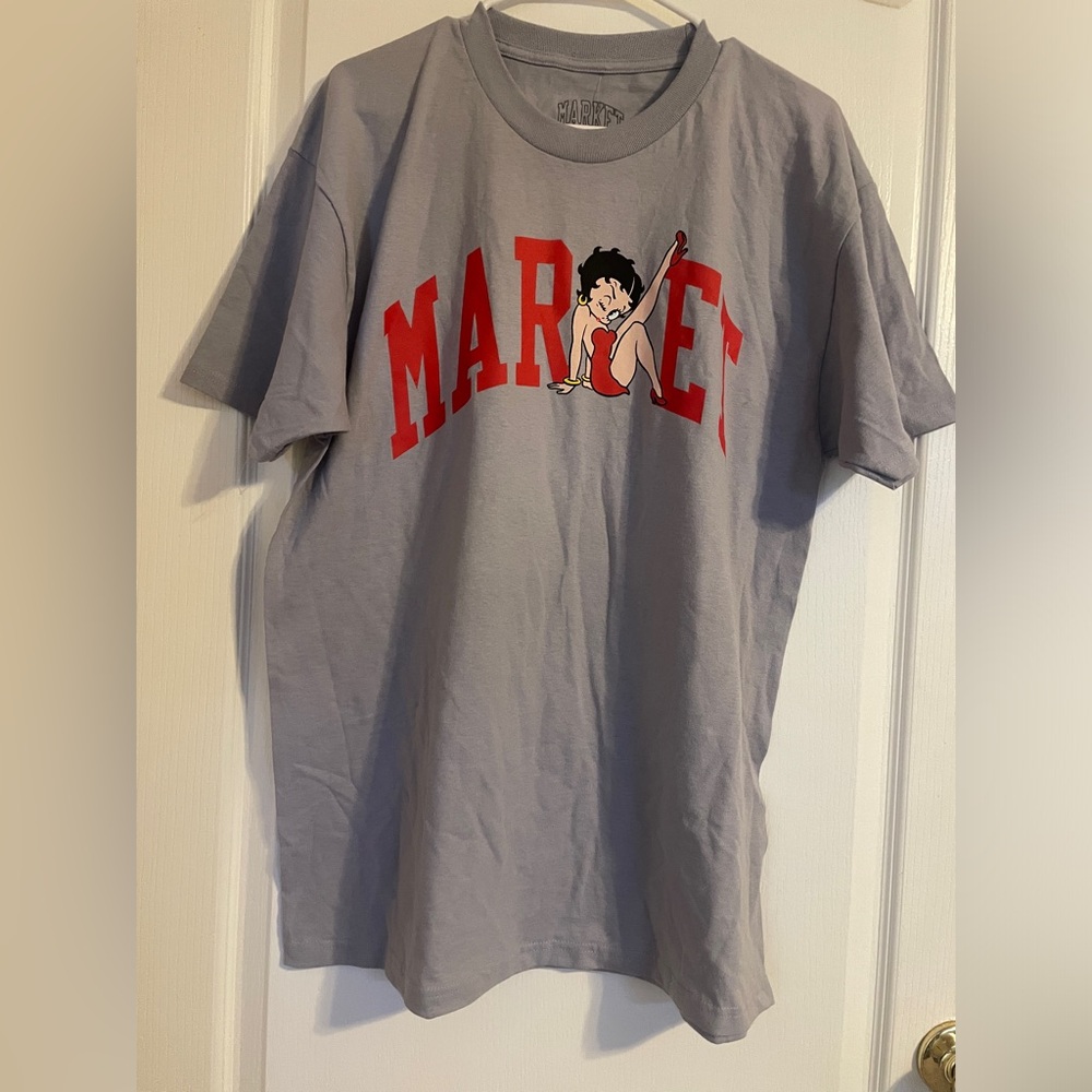 NWT Market x Betty Boop Gray Short Sleeve T-Shirt Large Streetwear Casual